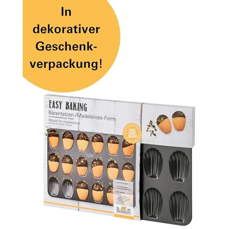 RBV Birkmann 881525, Easy Baking, Bärentatzen--Madeleine-Form, 18-fach – Bild 8
