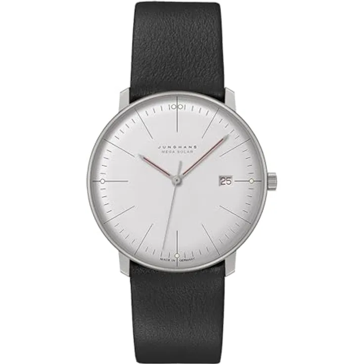JUNGHANS max Bill Herren-Funkuhr Mega Solar Bauhaus 059/2326.02