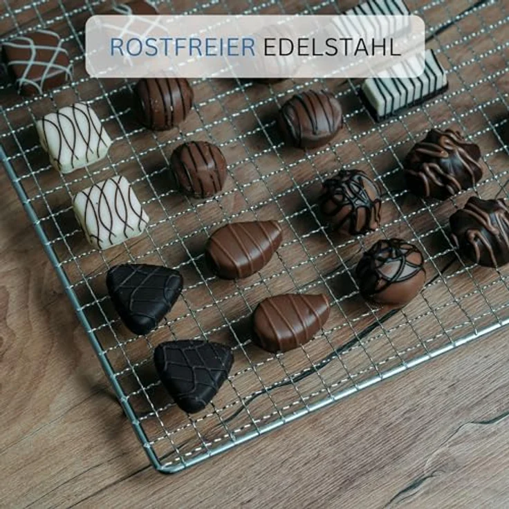 Westmark Pralinen--Dekorier-Set: 2 Tauchgabeln, 1 Tauchspirale, Abtropfgitter und Rezepteheft, Stahl-Rostfreier Edelstahl, Silber, 31472260 – Bild 6