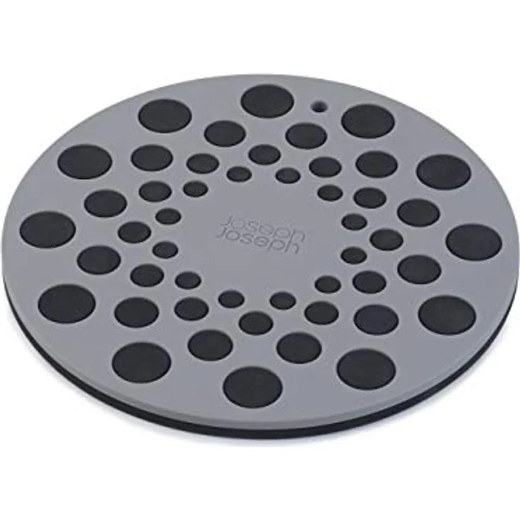 Joseph Joseph Spot-On, 2er-Set Silikonuntersetzer, hitzebeständig bis 220°C, Schwarz/Grau