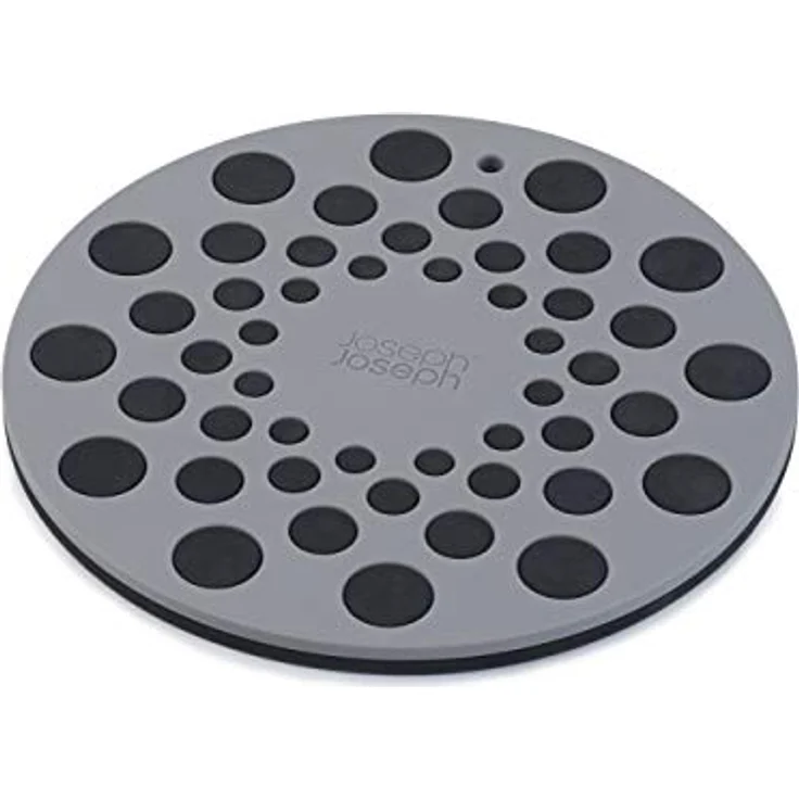 Joseph Joseph Spot-On, 2er-Set Silikonuntersetzer, hitzebeständig bis 220°C, Schwarz/Grau – Bild 1