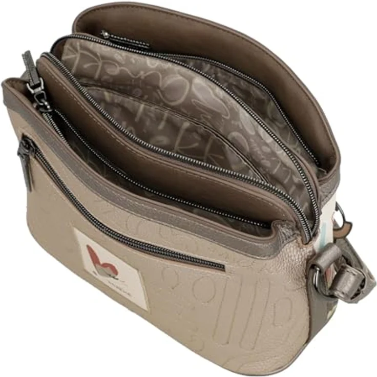 Anekke Olympia Umhängetasche 27 cm, Damenhandtasche mit Reißverschluss und verstellbarem Riemen, robustes Polyurethan – Bild 7