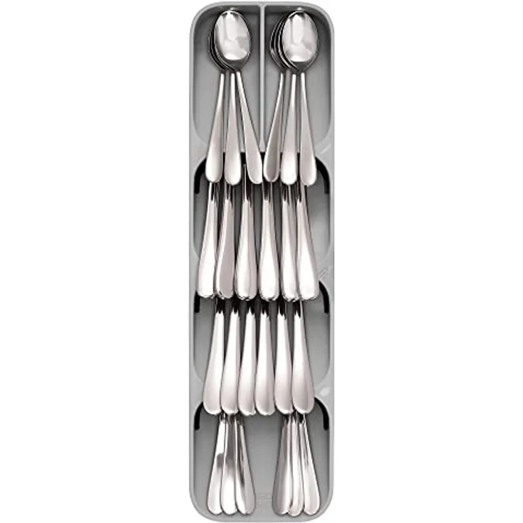 Joseph Joseph Besteckeinsatz Besteckkasten DRAWERStore kompakt grau, platzsparendes Design, für 24 Teile – Bild 2