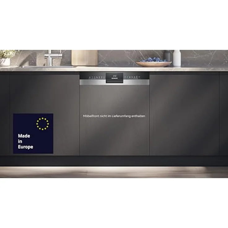 Siemens SN53HS03TE, 60cm integrierter Geschirrspüler mit Edelstahl-Oberfläche, 13 Maßgedecken, energieeffizient (Klasse C), Home Connect-fähig, 6 Programme, 46 dB Geräuschpegel – Bild 3