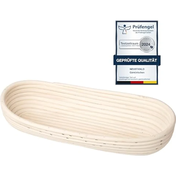 Neustanlo Gärkörbchen Peddigrohr Oval 42x17 cm 1,5 kg – Bild 2