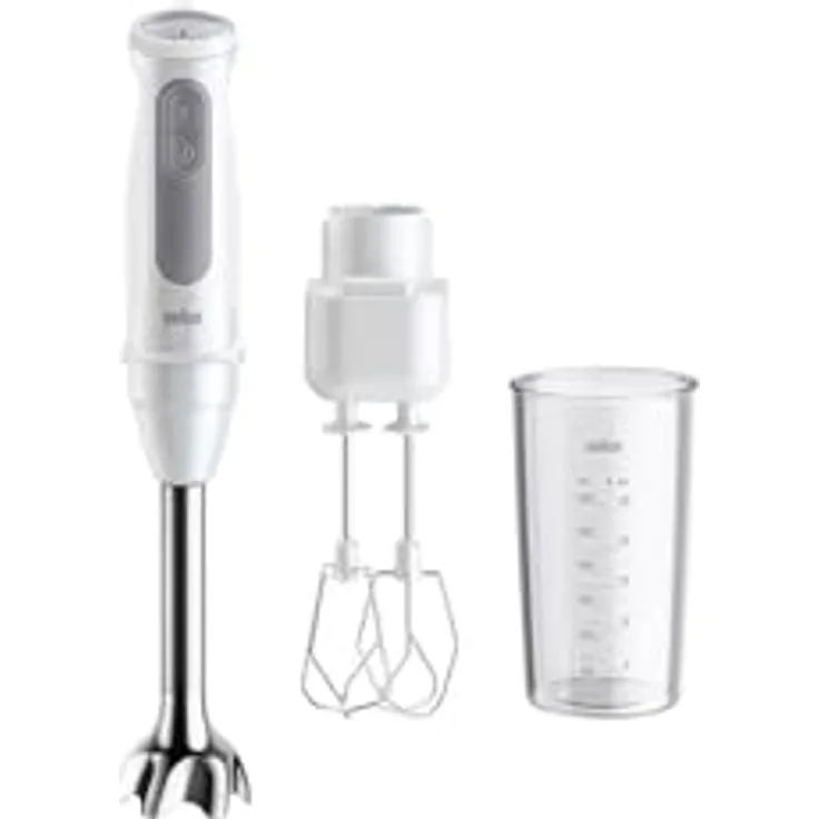 Braun Stabmixer MultiQuick MQ 50501 M, 1000 W, Weiß/Grau