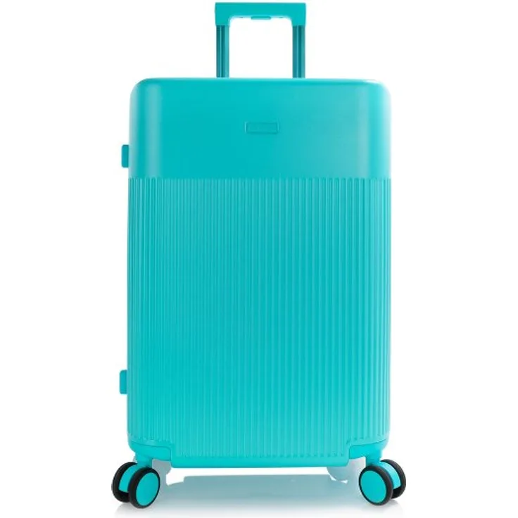 Heys HiLite Trolley M 63.5 cm, 4 Rollen Koffer mit Dehnfalte, blau, 100% Polycarbonat