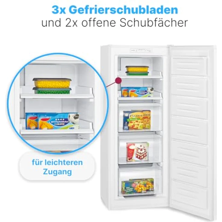 Bomann GS 7343 Gefrierschrank, freistehend, weiß, Breite 54 cm, Energieklasse D – Bild 7