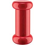 Alessi ES19 Salz-/Pfeffer-und Gewürzmühle aus Buchenholz, rot 100 Values Collection, Steel