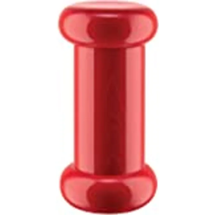 Alessi ES19 Salz-/Pfeffer-und Gewürzmühle aus Buchenholz, rot 100 Values Collection, Steel