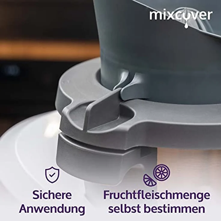 mixcover Saftpresse für Silvercrest Monsieur Cuisine Smart mit Ebook Rezeptheft - Entsafter Orangenpresse elektrisch Zitruspresse Dampfentsafter Orangenpresse entsafter Granatapfelpresse – Bild 4
