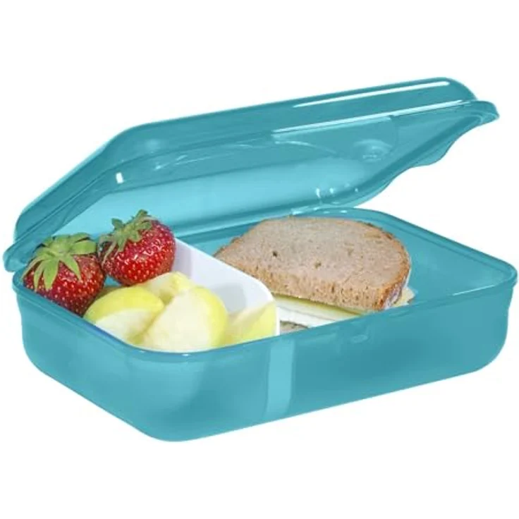 Step by Step Lunchbox „Mermaid Delia“, blau, mit Trennwand und Klickverschluss, spülmaschinenfest, BPA-frei, für Schule und Kindergarten, für Mädchen, 0,9 Liter – Bild 2