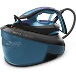 Tefal Express Vision SV8151 2800 W 1,8 L Durilium AirGlide Autoclean Soleplate Dampfbügelstation, Blau, Schwarz, SV8151E0