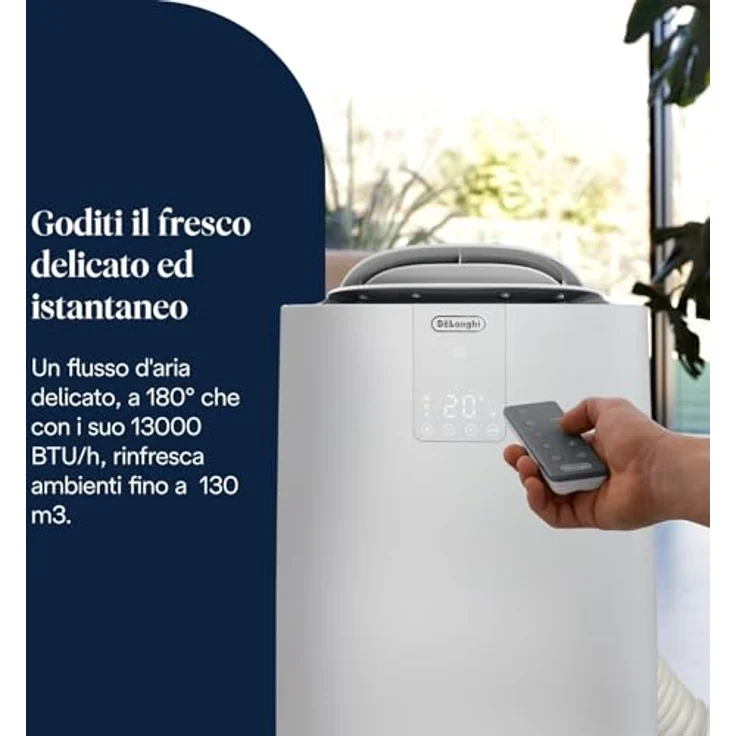 DELONGHI AP130I GENTLEJET R290, Klimagerät Weiß/Grau für Räume bis 130 m³, EEK A+ – Bild 2