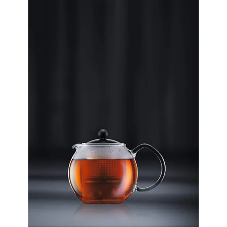 Bodum ASSAM F/PLST Teebereiter, 0.5 Liter Borosilikatglas mit Kunststoff-Filter, Transparent/Schwarz – Bild 3