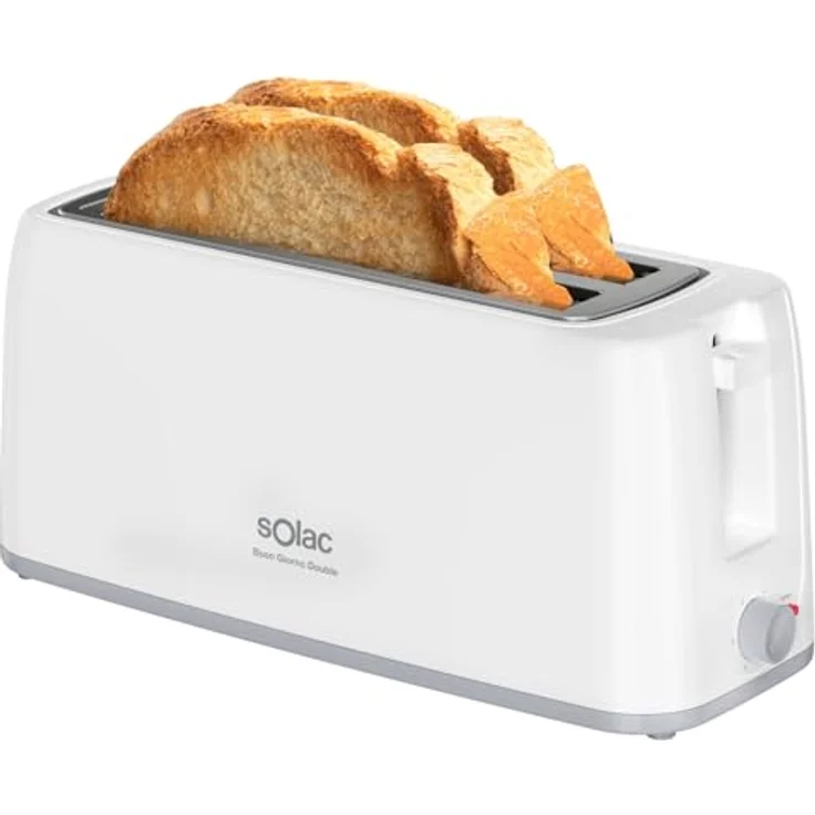 Solac Buon Giorno Double Toaster, 1200 W, 6-stufige Auswahl, selbstzentrierendes System, extra Erhöhung, abnehmbare Krümelschublade, Kabelaufbewahrung – Bild 1
