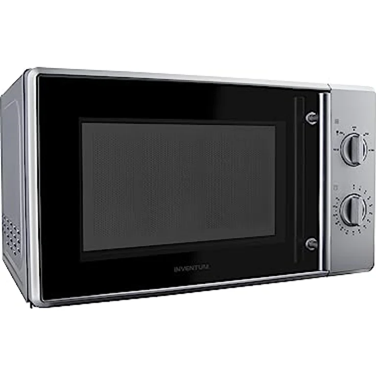 Inventum MN205SZ, Solo-Mikrowelle mit 20 l Volumen, 700 W, Drehregler, Silber – Bild 3