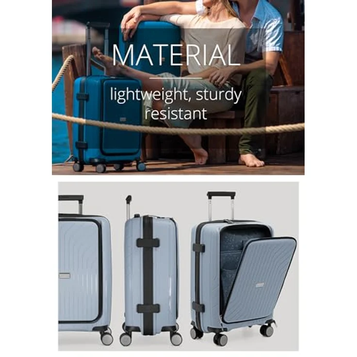 Hauptstadtkoffer TXL Reisetrolley, Laptop Rollkoffer, Eisblau, Hartschalen-Schutzhülle aus Polypropylen, TSA-Schloss, leicht und robust – Bild 6