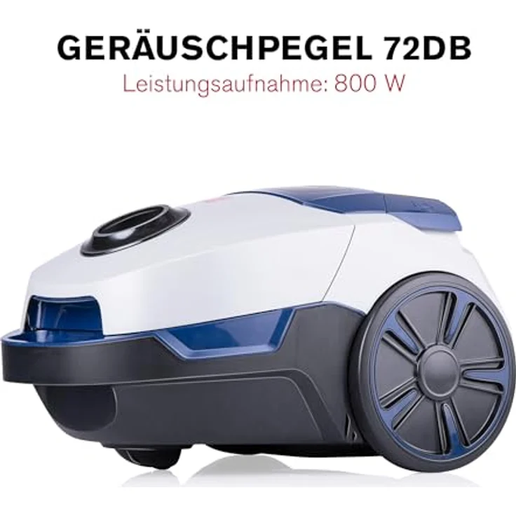 Dirt Devil Staubsauger mit Beutel DD2002 - Bodenstaubsauger 2.5L - 800W - HEPA 10 Filter - Weiß/Blau – Bild 5