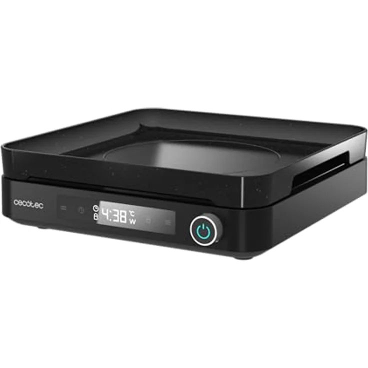 Cecotec Digitales Induktionskochfeld mit Full Magma Grill Zubehör, 2000W, 10 Leistungsstufen, Sicherheitsglas, Touch-Steuerung, Programmierbar, Einstellbare Temperatur, Elegantes Design – Bild 1