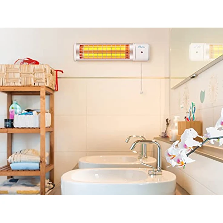 Purline Halogen-Heizung 1200W für das Badezimmer, mit Carbon-Infrarot-Technologie – Bild 6