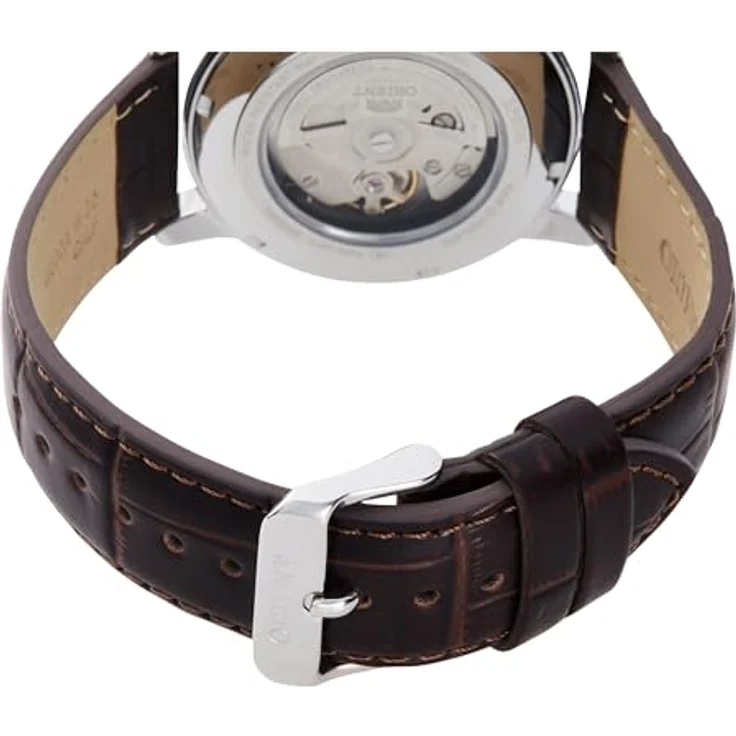 Orient Casual Uhr RA-AA0C06E19B, grün, 42 mm, mechanisches Uhrwerk F6922, braunes Lederarmband, 5 ATM wasserdicht – Bild 2