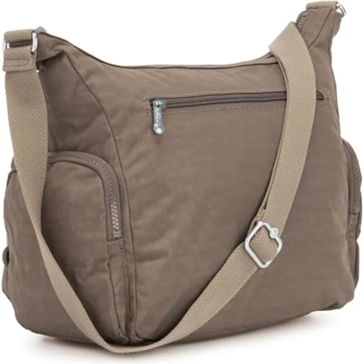 Kipling Basic Gabbie Umhängetasche, 35,5 cm, braun, strapazierfähiges Nylon, leichter Alltagsbegleiter mit Reißverschluss – Bild 3