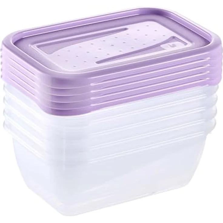 keeeper fredo fresh Frischhaltedosenset, 5-teilig, lebensmittelecht, 5 x 0,5 l, Violett – Bild 2