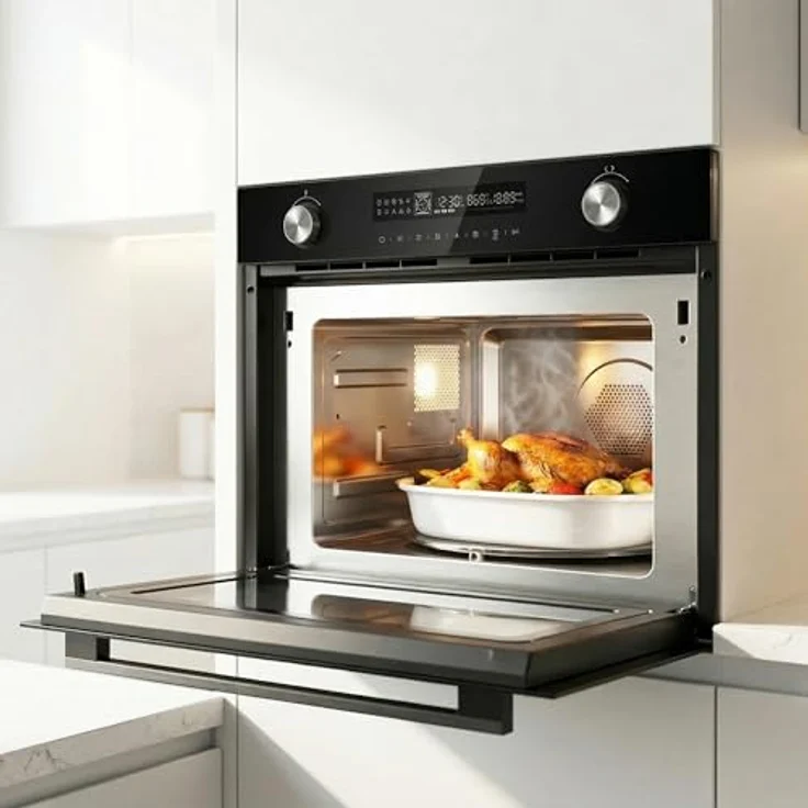 Heinner HMW-MDBI34CTBK Einbau-Combimikrowelle, 25L, 900W, Grill 1000W, Touch-Bedienung, Schwarz – Bild 6