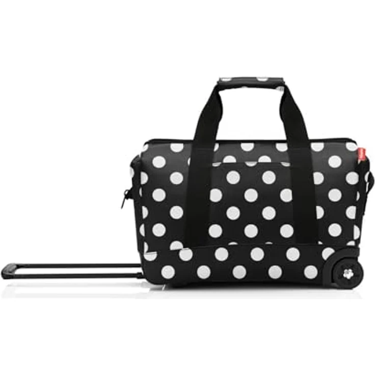 reisenthel allrounder Trolley frame dots white – Vielseitige Arzttasche auf Rollen für Reisen, Arbeit oder Freizeit – 2-stufiger Teleskopgriff, 2 leichtgängige Rollen – Bild 2