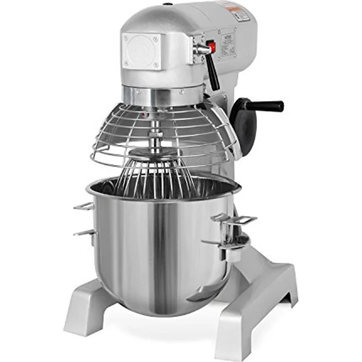 VERTES FD1-TKM-20, Professionelle Teigknetmaschine mit 20L Edelstahl-Rührschüssel, 1100 Watt, Planetenrührwerk, 3 Geschwindigkeitsstufen – Bild 1