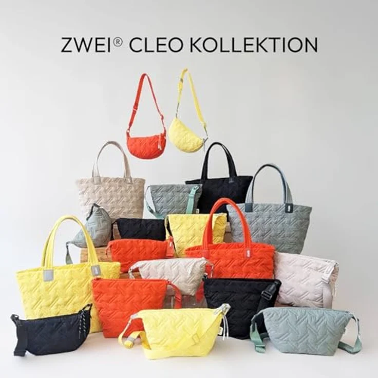 ZWEI Shopper Cleo CL200, trendiger Damen Shopper aus recyceltem Nylon, orange, 48 x 19 x 33 cm – Bild 9