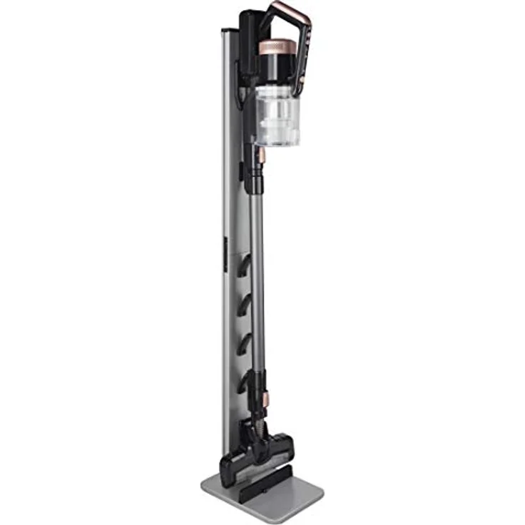 Xavax Universal Staubsauger-Ständer mit Zubehör-Halterung (Standfuß Organizer für Akkustaubsauger, Akkusauger Boden-Ständer passend für Dyson, Bosch, AEG, Philips, Rowenta, bohrfreie Montage) silber – Bild 4