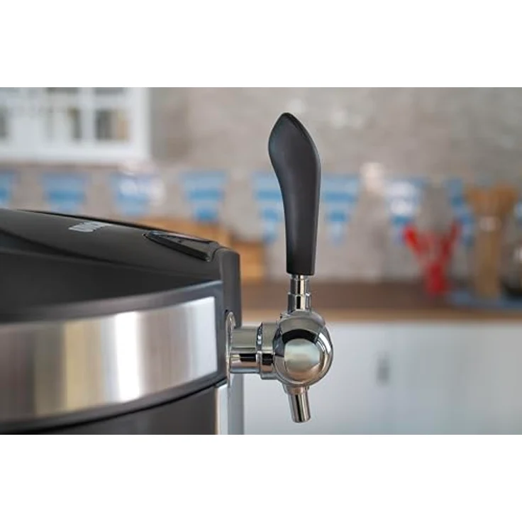 Unold Franzl Bierzapfanlage 48975, effiziente Kompressor-Kühlung mit Temperatureinstellung von 2°C - 12°C, schwarz – Bild 6