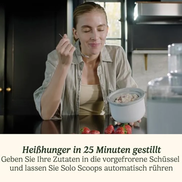 Cuisinart Solo Scoops Eismaschine ICEM10, 475ml, für Gelato, Sorbet und Frozen Yogurt, kompakt und platzsparend, schnelle Zubereitung in 25 Minuten – Bild 4