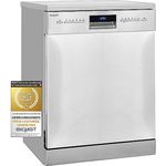 Exquisit Geschirrspüler GSP9614-030B inox | Spülmaschine freistehend 60cm | AquaStop | Auto-Door-Open | Geschirrspülmaschine flexible Besteckschublade