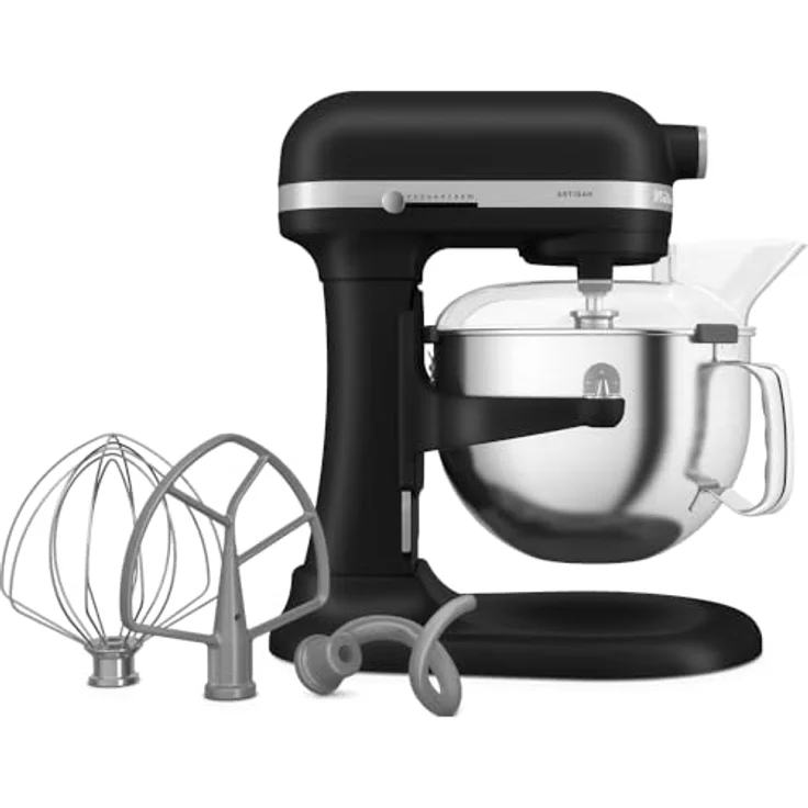KitchenAid Küchenmaschine 5KSM60SPXE, Silber, 2 silberbeschichtete Rührwekzeuge, Planetenrührwerk, Robustes Gehäuse – Bild 2