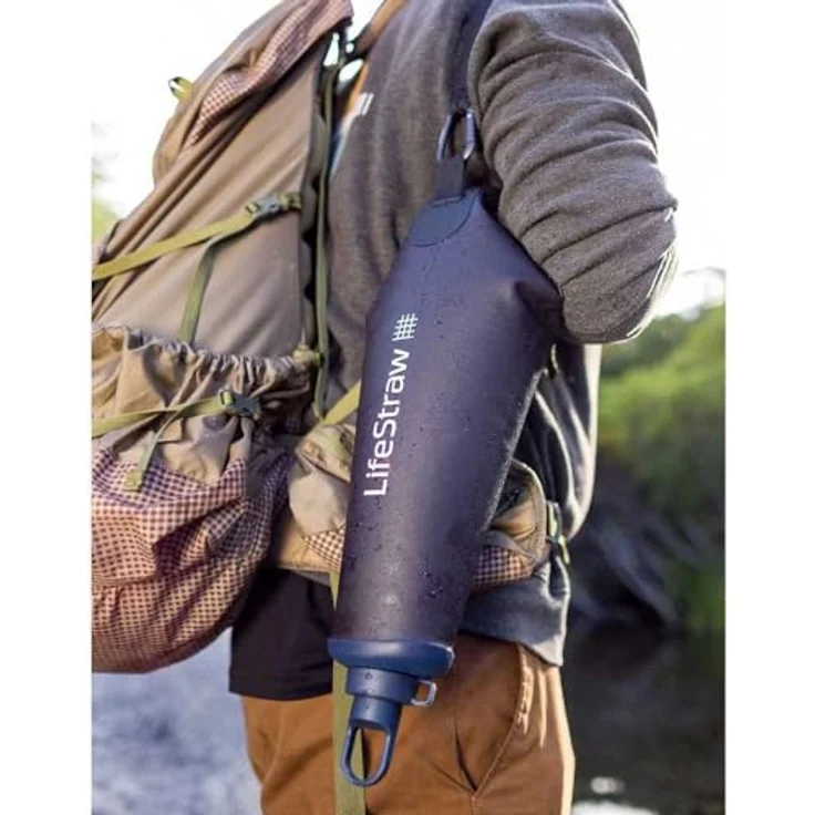 LifeStraw Peak Series Compact Gravity Wasserbeutel mit Wasserfilter, 3 L, hohe Durchflussrate, BPA-frei, blau – Bild 6