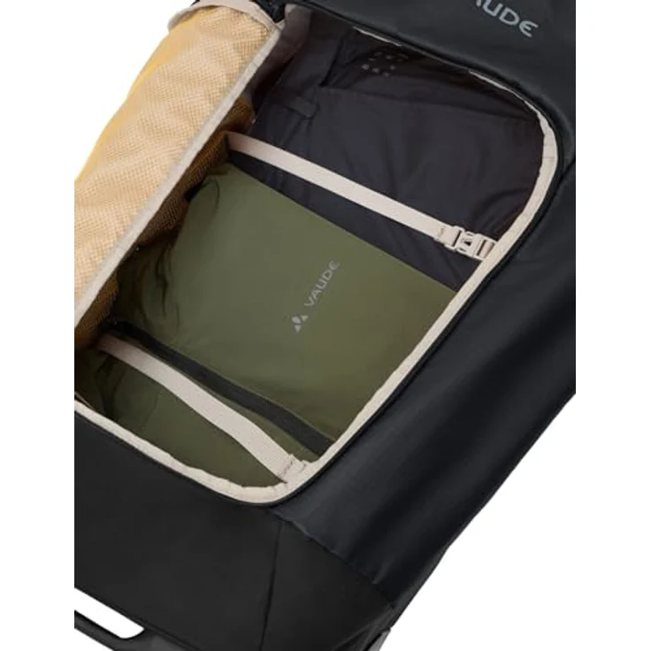 Vaude CityTravel, Koffer Schwarz, moderner Reisetrolley 60 l mit flexibler Packlösung und nachhaltigem Material – Bild 5