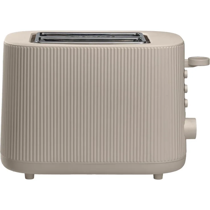 CHiATO toastPLAY Groove Toaster, extra breite Schlitze, 6-stufige Röstgradregelung, cool-touch Gehäuse, beige