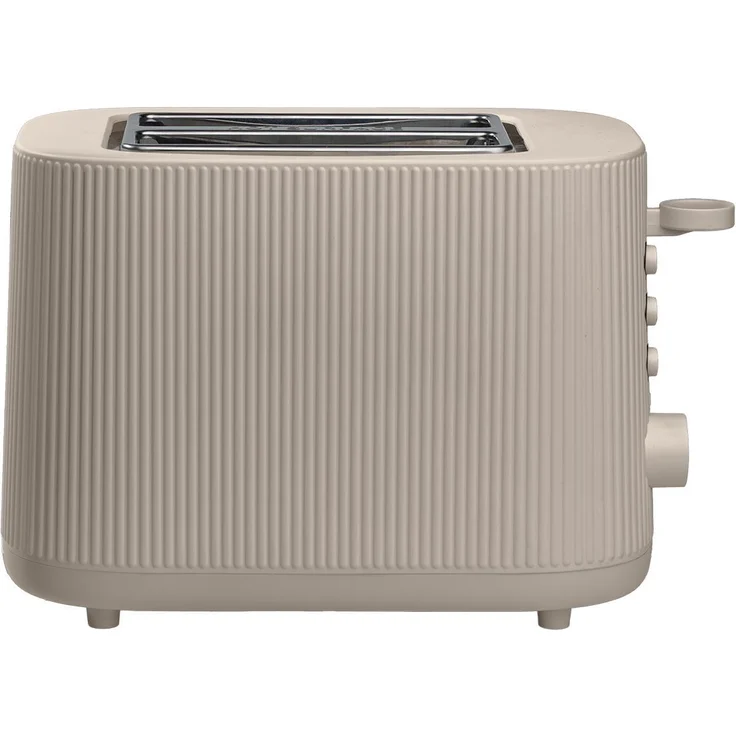 CHiATO toastPLAY Groove Toaster, extra breite Schlitze, 6-stufige Röstgradregelung, cool-touch Gehäuse, beige