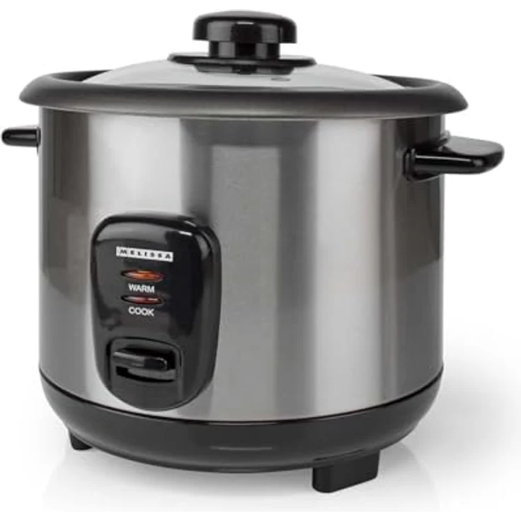 MELISSA Reiskocher RK-1,0L, 1,0 l, 400 W, Antihaftbeschichtung, Dampfkorb, Edelstahlgehäuse, Warmhaltefunktion – Bild 7