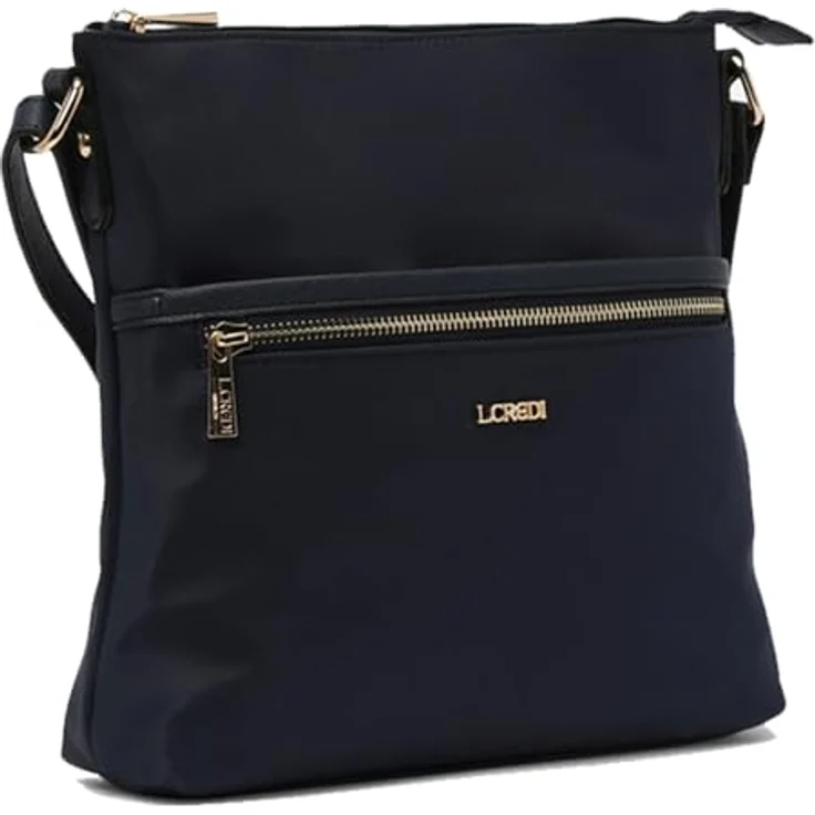 L.Credi Alena Umhängetasche 26 cm, langlebiges Polyester, abnehmbare verstellbare Tragegurte, Reißverschluss- und Außentaschen – Bild 2