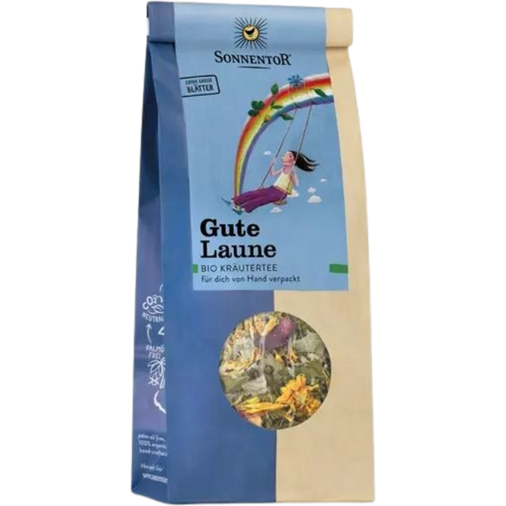Sonnentor Gute Laune-Kräutertee Bio, Lose, 50 g - erfrischend-fruchtig mit süßem Abgang, milder Geschmack
