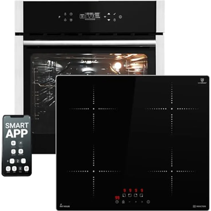 KKT KOLBE Autarkes Herdset SET8313HCIH859ED, 60cm Einbaubackofen EB8313HC & 59cm Induktionskochfeld IH85900ED, Pizzafunktion, Grill, Umluft, Heißluft, Automatik-Timer, Wärmeschutzverglasung – Bild 1