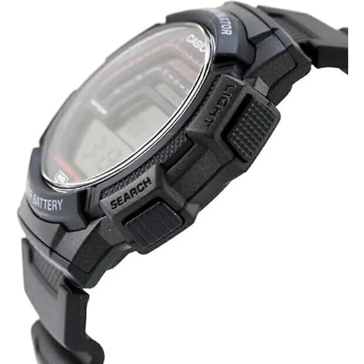 Casio Herren Digital Quarz Armbanduhr Casio Collection, multifunktionale Sportuhr mit schwarzem Gehäuse und Kunststoffarmband, wasserdicht bis 10 bar, 44 mm Gehäusedurchmesser – Bild 2