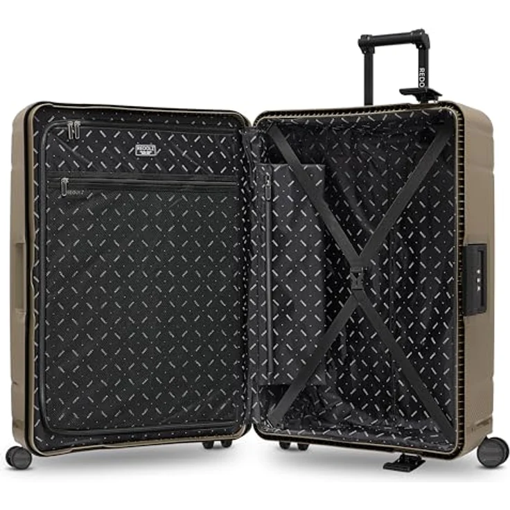REDOLZ Hartschalen Check-in Koffer ohne Reißverschluss | 3-Punkt-Verschluss-System | Großer XL Trolley 53 x 28 x 75 cm aus hochwertigem Polypropylen Material | 4-Rollen & TSA-Schloss (Essentials 15) – Bild 5