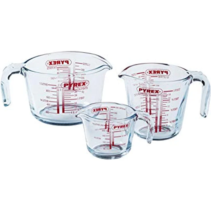 Pyrex – Messkrug aus strapazierfähigem Glas, Glas, durchsichtig, Set 3 pièces – Bild 2