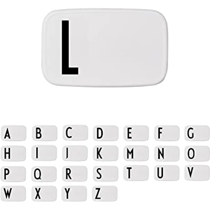Design Letters Lunch Box, Kunststoff, weiß-schwarz, 18 cm – Bild 2
