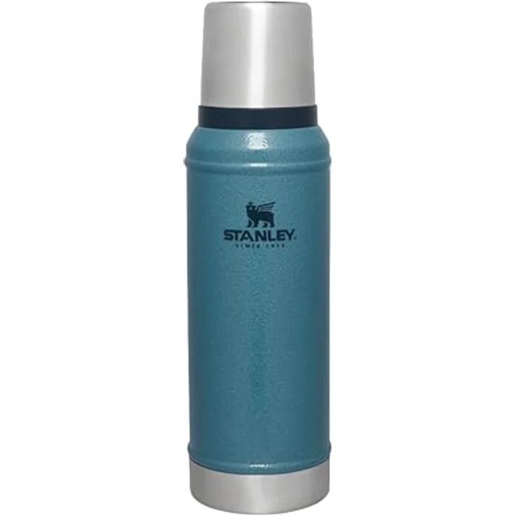 Stanley Classic Legendary Thermoskanne 0.94L, Edelstahl-Isolierflasche in Hammertone Lake, hält 24 Stunden heiß oder kalt, spülmaschinenfest, BPA-frei, mit auslaufsicherem Deckel als Becher – Bild 1